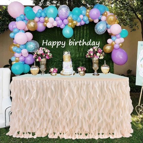 Peach curly willow - peach, tulle
