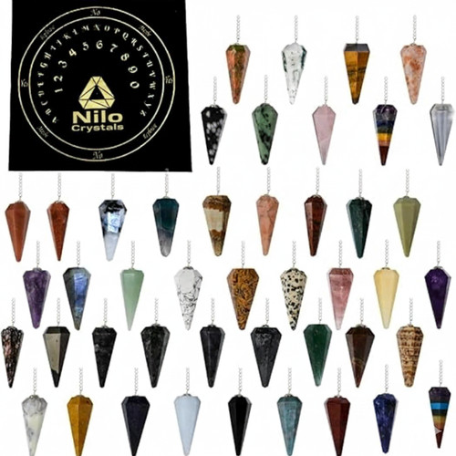11pcs chakra crystal pendulum - chakra,