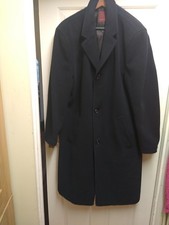 Black Crombie Men's Overcoat