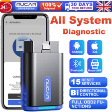 MUCAR DriverScan Car OBD2 Scanner Bi-directional Scan tool Full System 15 Reset