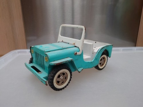 Vintage tonka toys blue jeep - vintage,