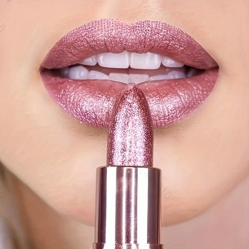 Glitter lipstick rose pink - lipstick,