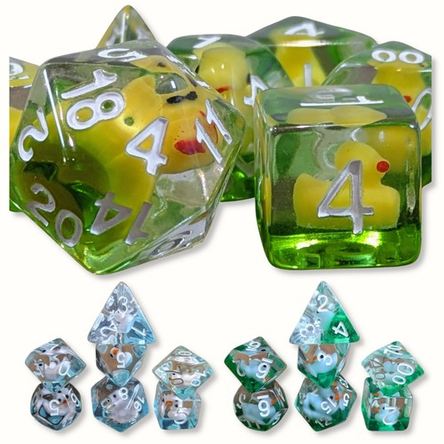Dnd duck dice set 7pcs - dice, rubber