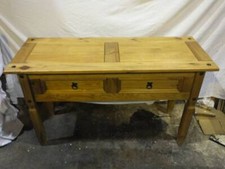 CORONA MEXICAN PINE DRESSING / SIDE TABLE OR DESK, 2 DRAWERS