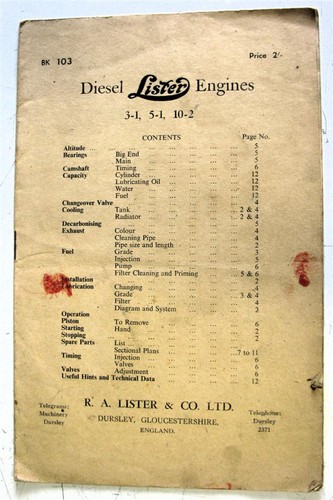 Lister diesel engines owners - diesel,