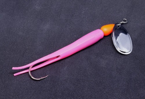 Flying fishing lure salmon - flying,
