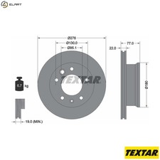 2x BRAKE DISC 92131503 FOR VW