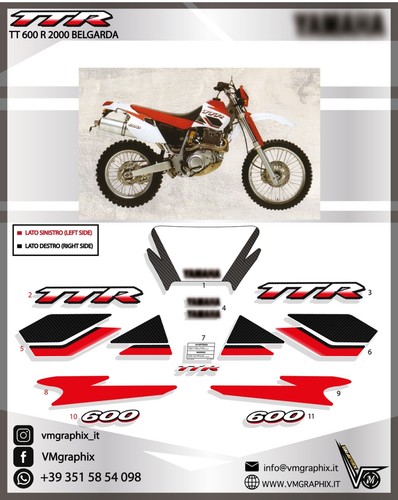 Stickers ttr 600 2000 tt600r - 600,