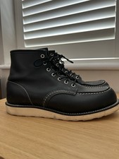 Red Wing Black Moc Toe Boots