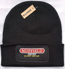 CLASSIC VINTAGE NUFFIELD TRACTOR, EMBROIDERED BEANIE, UNISEX  ADULT