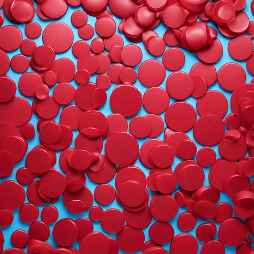 Red plastic disc laser cut - disc-laser,