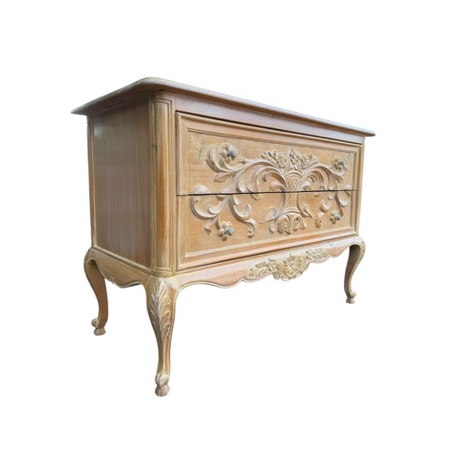 Vintage carved pine chest - vintage,
