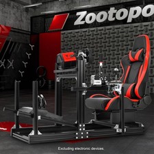 Zootopo F1 Racing Sim Cockpit Stand or Red/Black Seat Fit for Logitech G920