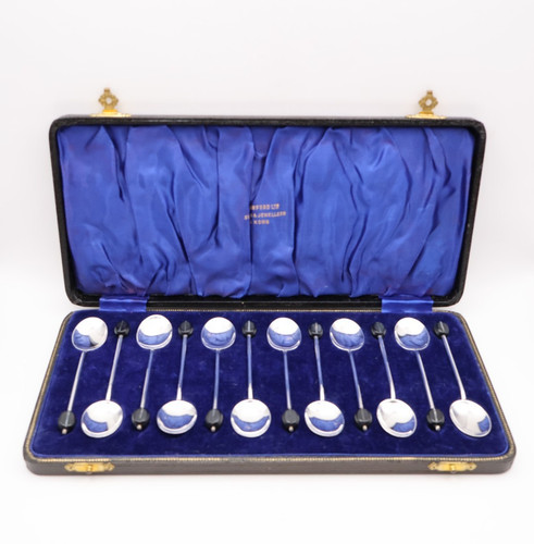 Antique boxed silver set - boxed, of