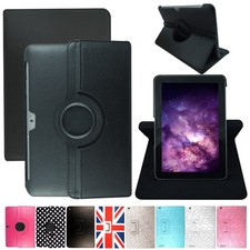For Amazon Kindle Fire HD 7 8 10 Leather Flip 360 Rotating Tablet Stand Cover