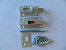 TOILET BATHROOM WC DOOR LOCK INDICATOR BOLT ALUMINIUM NEW