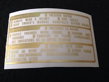 MARK,DRIVE CAUTION  "REMEMBER " TANK DECAL VF/VFR/CBR/GL/XBR500/CBR900RR