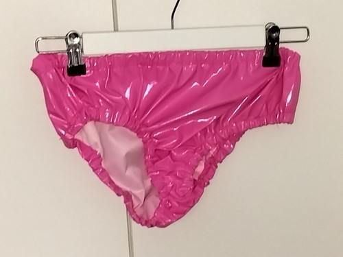 Pink pvc fetish sissy - pvc, panties