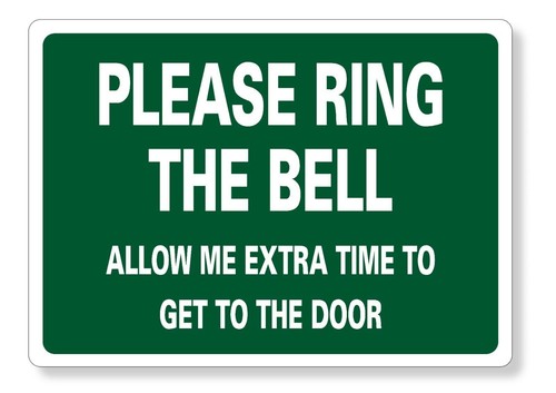 Metal sign green - sign, please