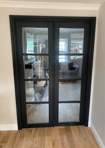 Internal french black doors - french,