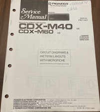 Pioneer CDX-M40 / CDX-M60 Compact Disc Player Original Service Repair Manual
