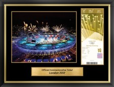 London 2012 Olympics Stadiums Framed Photograph & Ticket Memorabilia Range