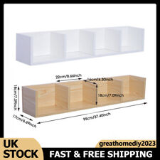 Wooden Media Storage Shelf Wall Mounted DVD CD Cabinet Display Shelf Organizer