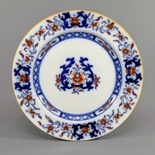 Antique minton flow - flow, blue
