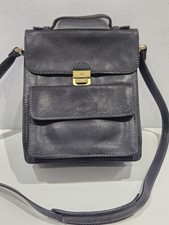 The Bridge Shoulder Crossbody Black Leather Satchel Bag