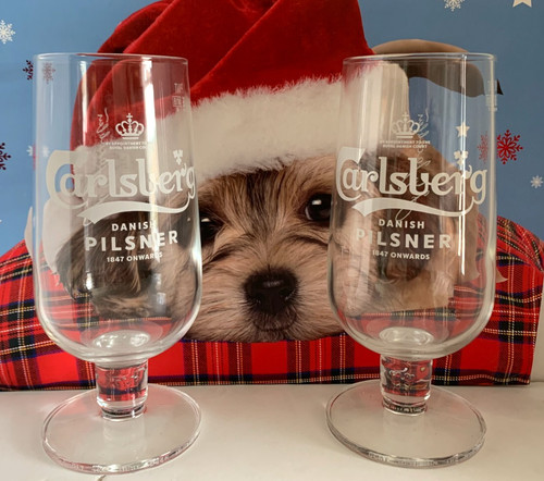 Carlsberg pint glasses - carlsberg, x