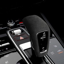 Alcantara Shift Knob Gear Stick Cover Protector For Porsche Cayenne 2018-2024