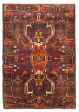 Traditional Vintage Hand-Knotted Oriental Carpet 3'0" x 4'5" Wool Area Rug