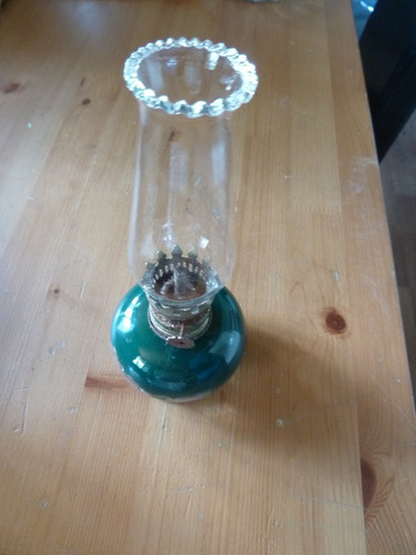Vintage green glass - oil, &
