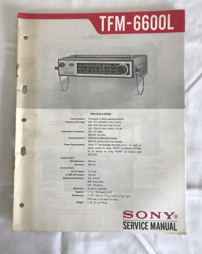 Sony tfm 6600l transistor - tfm-6600l,
