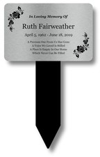 Personalised Silver Memorial