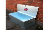 Low Galvanised Feed Bins, Horse, Rug, Blanket Box.Animal,corn,pet,storage
