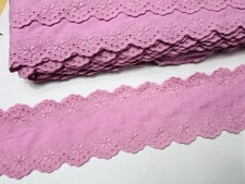 14 Yards Pink Eyelets Cotton Lace Double Sides/ Trim/ Craft/ Decoration/ Dresses