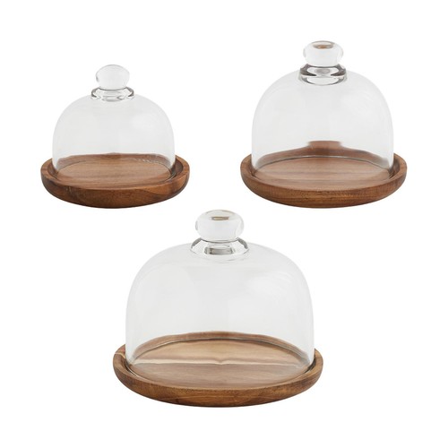 Cake stand with glass - stand, dome