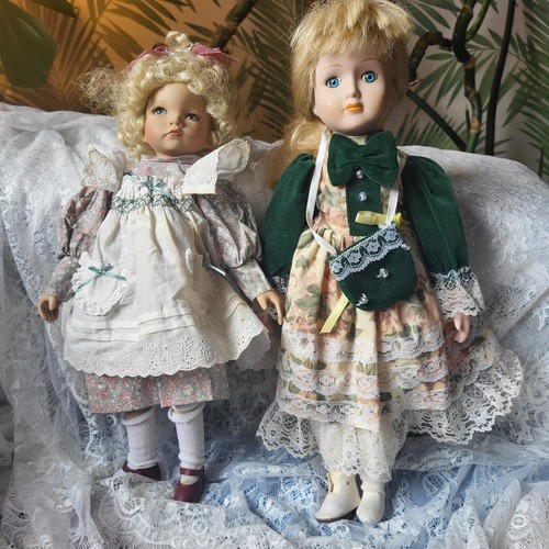 Vintage porcelaindolls pair - porcelaindolls,