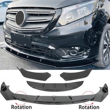 For Mercedes Benz Vito Glossy Black Front Bumper Splitter Spoiler Lip Body Kit