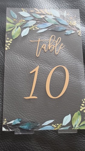 Plastic table numbers - plastic,