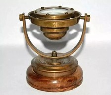 Antique brass gimbal compass