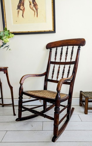 Oak spindle back - back, rocking