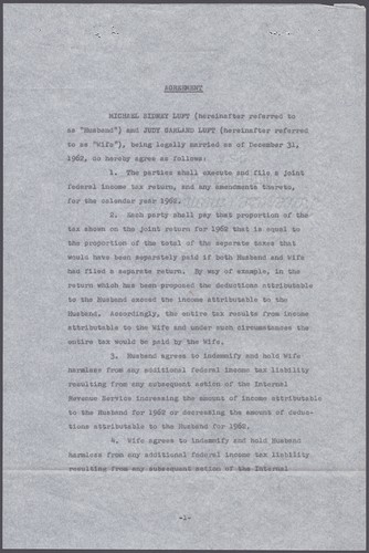 Judy garland document signed - judy,