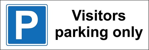 Visitors parking only sign - parking,