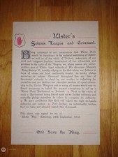 Ulster's Solemn League and Covenant A4 Size