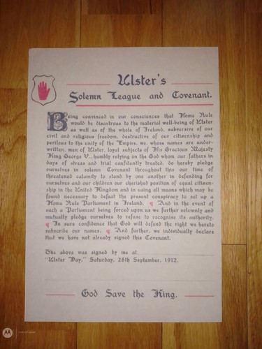 Ulster solemn league and - ulster's,