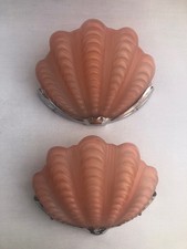 Pair of Art Deco Odeon Pink