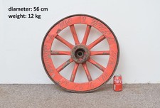 Vintage old wooden cart wagon wheel / 56 cm / 12 kg - FREE DELIVERY