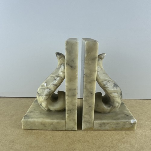 Vintage marble bookends pair - marble,